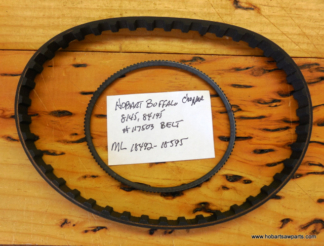 V Drive Belt & Timing Belt for Hobart 8145 & 84145 Buffalo Choppers. Replaces 116634 & 117503